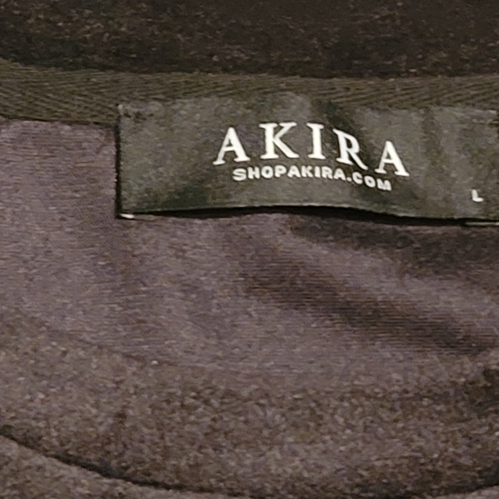NIPPLE RING ROUCHED VELVET SWEATSHIRT BY AKIRA - Picture 12 of 12